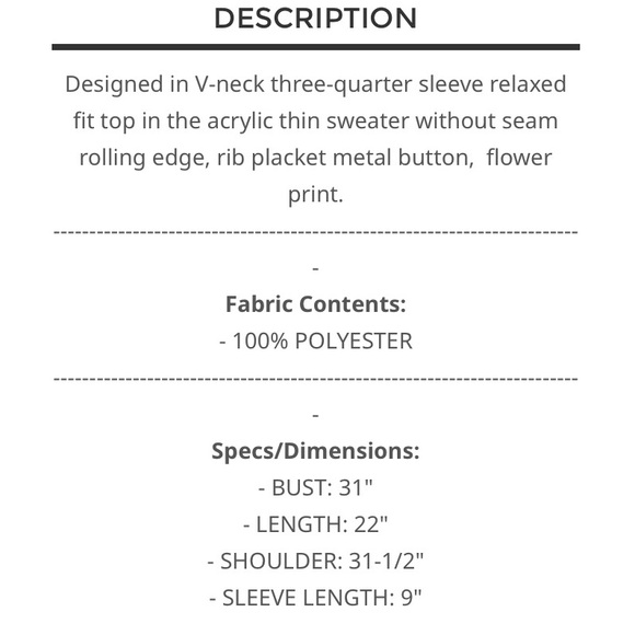 *NWOT* POL Multicolor Floral Knit Lightweight Sweatshirt Sz Small - Picture 3 of 3